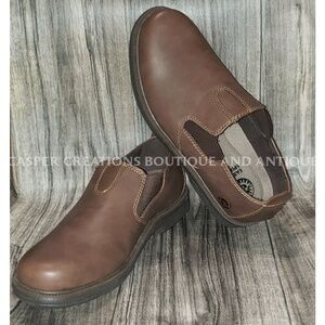 Earth Spirit Men's Plain Toe Slip On Shoes Size 8 Loafers Brown Dress Shoes‎